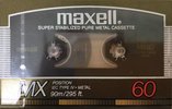 Compact Cassette Maxell MX 60 Type IV Metal 1986 USA