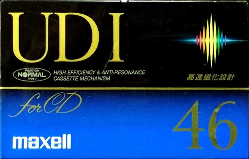 Compact Cassette Maxell UDI / UD1 46 "UD1-46(F)" Type I Normal 1992 Japan