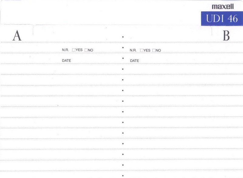 Compact Cassette: Maxell / Hitachi Maxell - UDI 46