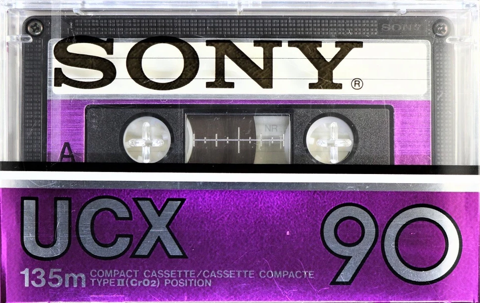 Compact Cassette Sony UCX 90 Type II Chrome 1982 North America