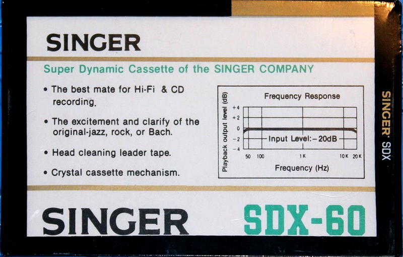 Compact Cassette Singer 60 "SDX" Type I Normal