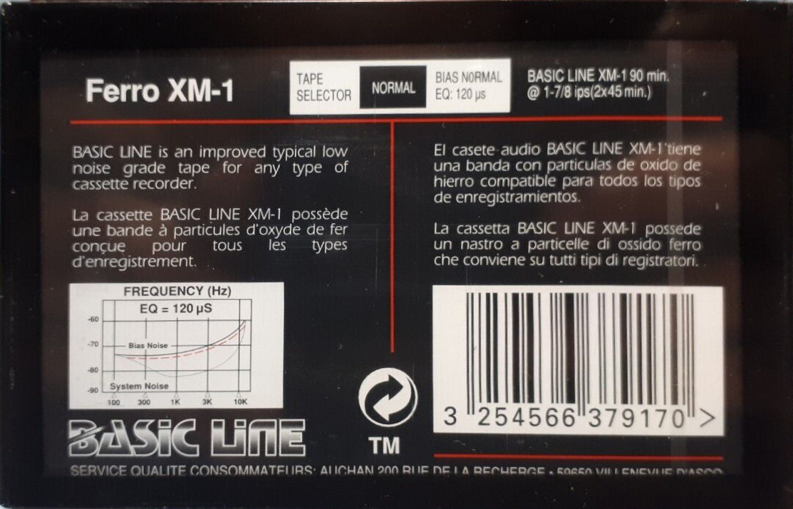 Compact Cassette Basic Line XM-1 90 Type I Normal Europe