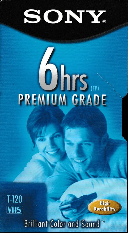 VHS, Video Home System Sony Premium Grade 120 "T-120VL" Type I Normal 2002 North America