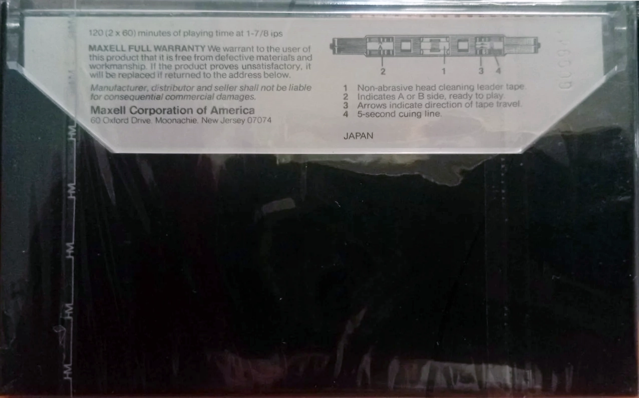 Compact Cassette Maxell LN 120 Type I Normal 1977 USA