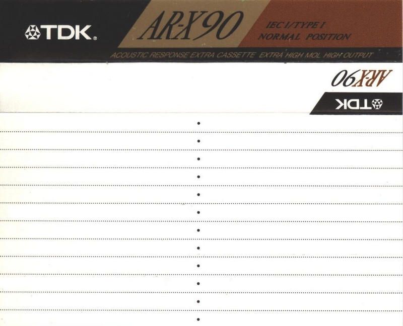 Compact Cassette: TDK  - AR-X 90