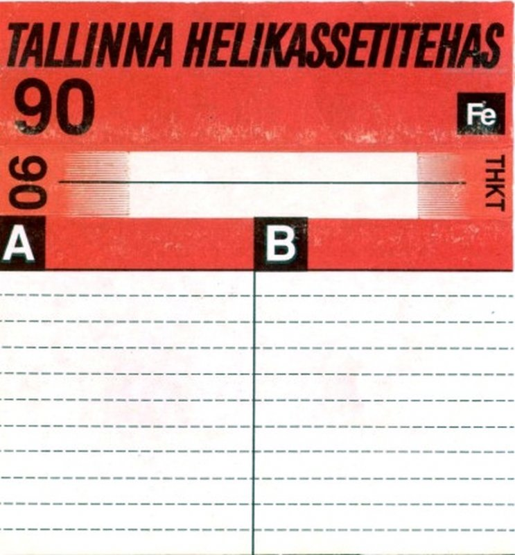 Compact Cassette Tallinna Helikassetitehas 90 Type I Normal Estonia