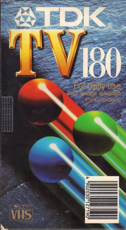 VHS, Video Home System: TDK  - TVR 180