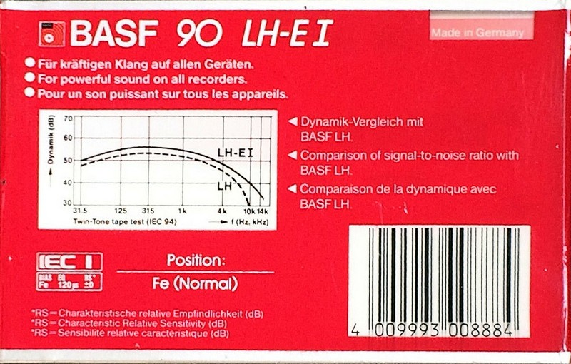 2 pack BASF LH Extra I 90 "LH-E I" Type I Normal 1985 Europe