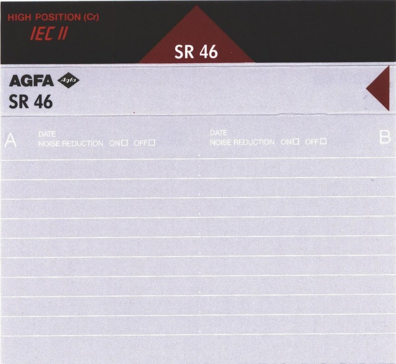 Compact Cassette AGFA SR 46 Type II Chrome 1989 Europe