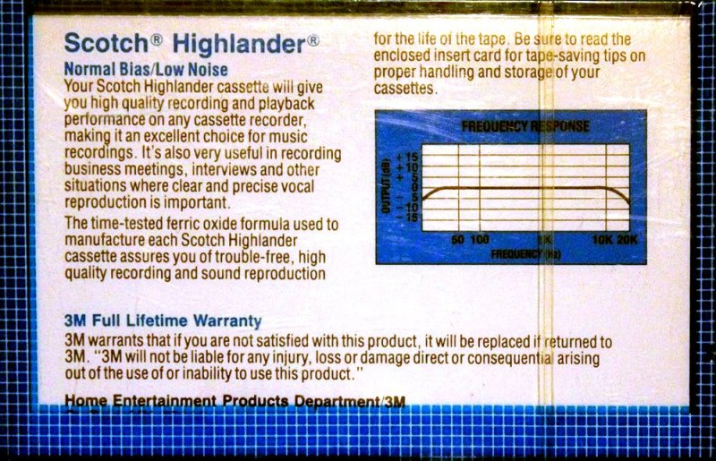 Compact Cassette Scotch Highlander 60 Type I Normal 1982 USA