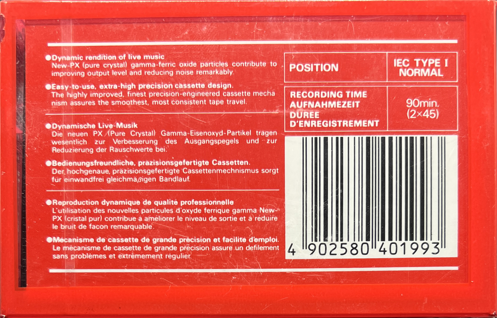 Compact Cassette Maxell UR 90 Type I Normal 1986 Europe