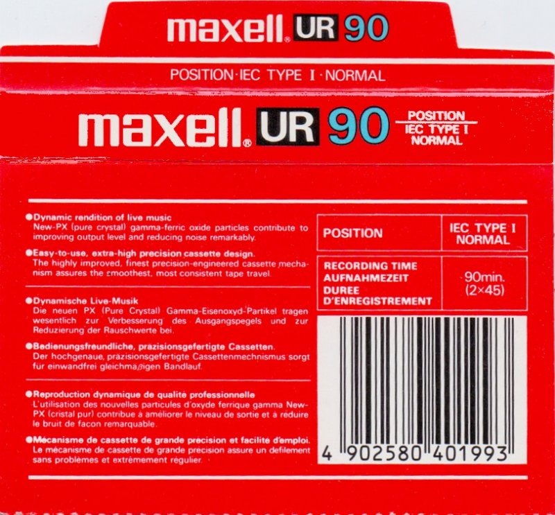 Compact Cassette: Maxell / Hitachi Maxell - UR 90