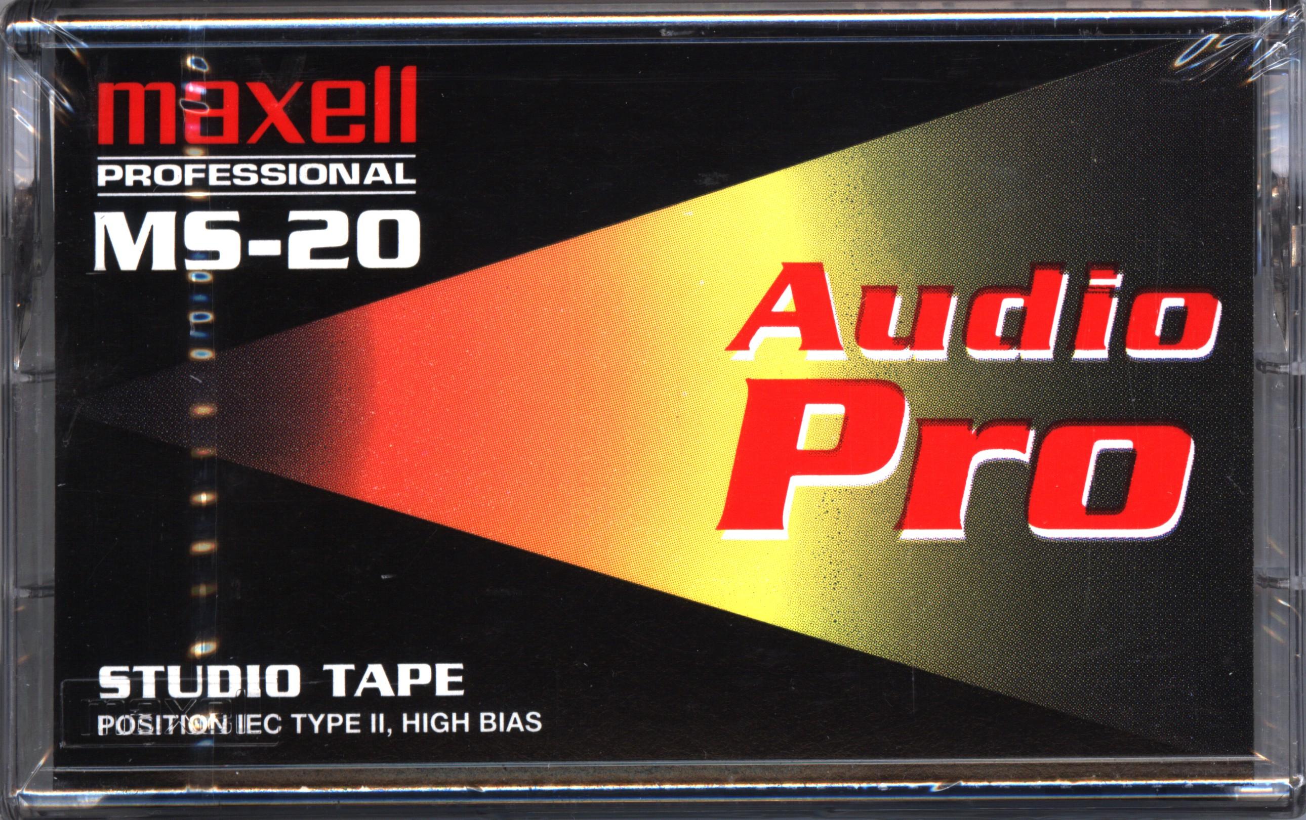 Compact Cassette Maxell MS 20 "Audio Pro" Type II Chrome 1997 USA