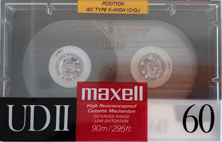 Compact Cassette Maxell UDII / UD2 60 Type II Chrome 1988 Europe