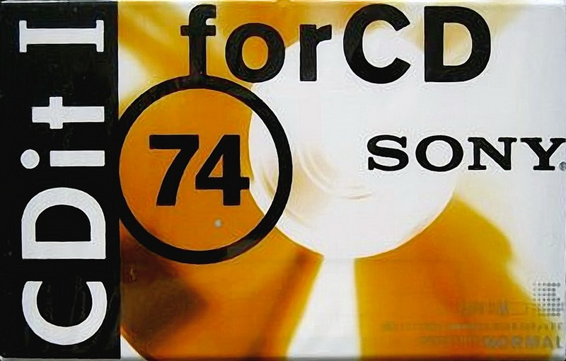Compact Cassette Sony CDit I 74 "C-74CDIT1B" Type I Normal 1996 Europe
