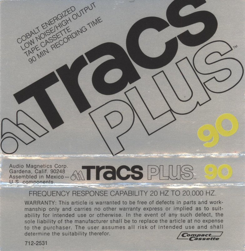 Compact Cassette:  Audio Magnetics - Tracs Plus 90