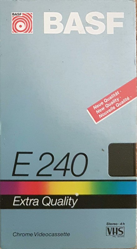 VHS, Video Home System BASF Extra Quality 240 Type II Chrome 1988 Europe