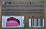 Compact Cassette BASF Chrome Maxima II 60 Type II Chrome 1988 North America