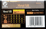 Compact Cassette Sony Metal-XR 100 "C-100 MTLXRC" Type IV Metal 1997 Europe