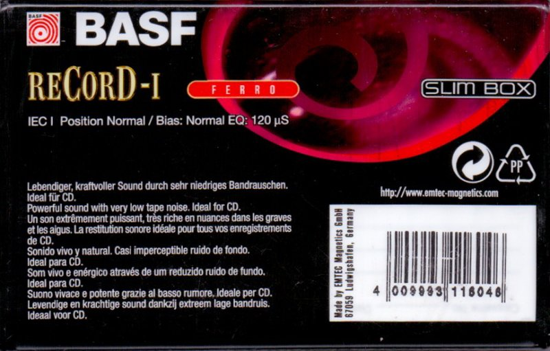 Compact Cassette: EMTEC BASF - Record I 54