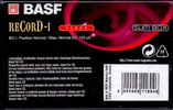 Compact Cassette BASF Record I 54 Type I Normal 1997 Europe
