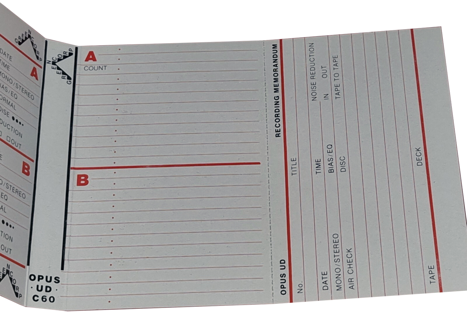 Compact Cassette Opus UD 60 Type I Normal 1975 Australia