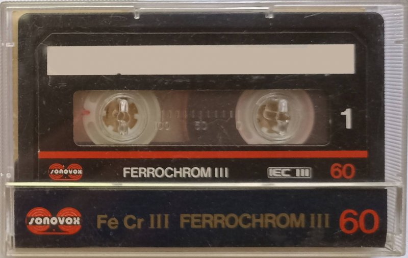 Compact Cassette Sonovox Fe Cr II 60 Type III Ferro Chrome 1983 Portugal