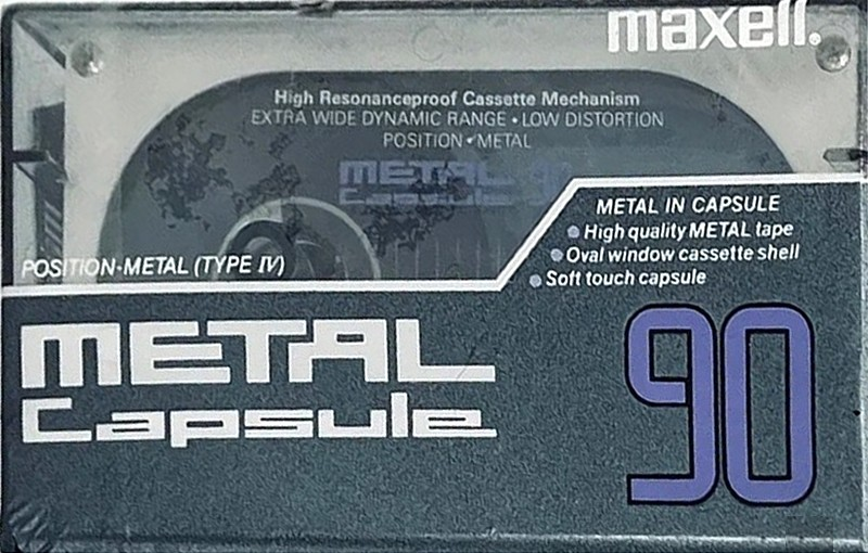 Compact Cassette Maxell Capsule Metal 90 Type IV Metal 1990 Europe