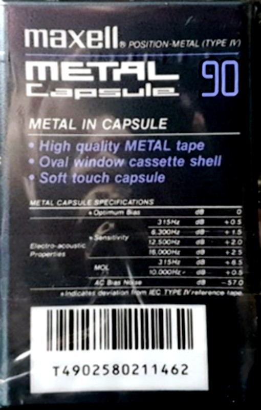 Compact Cassette: Maxell / Hitachi Maxell - Metal Capsule 90