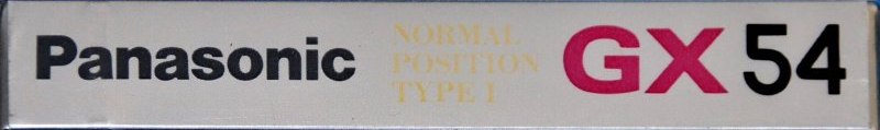 Compact Cassette Panasonic GX 54 "RT-GX54" Type I Normal 1989 Japan