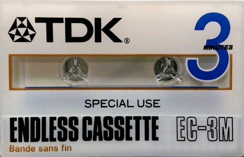 Compact Cassette TDK EC Endless 3 "EC-3M" Endless Cassette 1987 North America