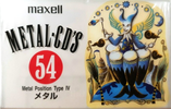 Compact Cassette Maxell Metal CD's 54 "MCDS-54J" Type IV Metal 1995 Japan