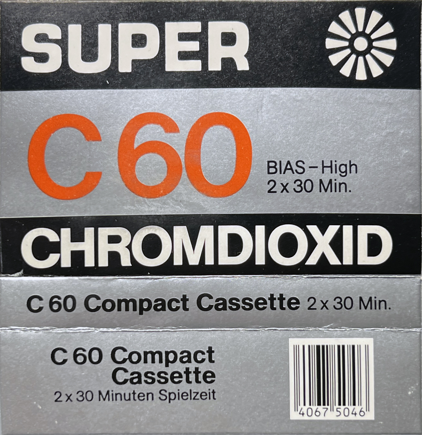 Compact Cassette Super 60 Type II Chrome 1985 Europe