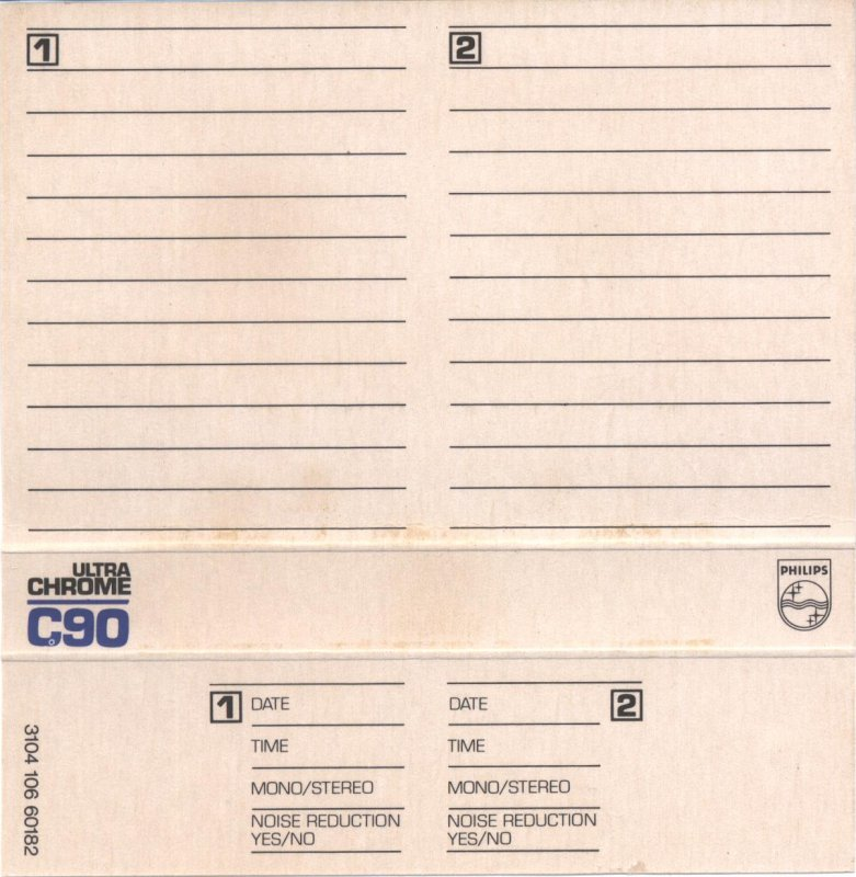 Compact Cassette Philips Ultra Chrome 90 Type II Chrome 1981 Europe