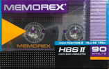 Compact Cassette Memorex HBS II 90 Type II Chrome 1989 North America