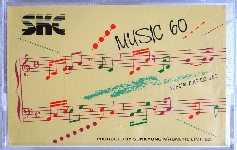Compact Cassette SKC 60 "Music" Type I Normal 1990 South Korea