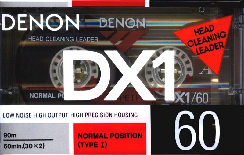 Compact Cassette Denon DX1 60 "DX1-60GE" Type I Normal 1992 North America