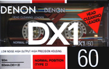 Compact Cassette Denon DX1 60 "DX1-60GE" Type I Normal 1992 North America