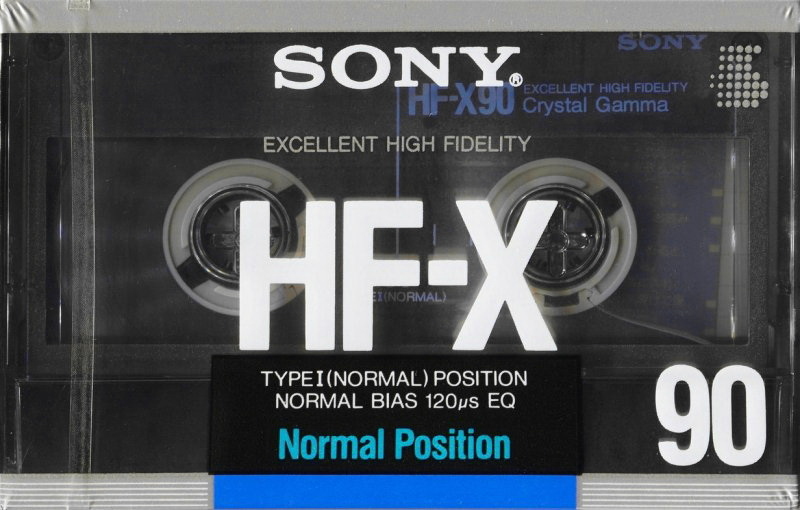 Compact Cassette Sony HF-X 90 "HF-X 90A" Type I Normal 1988 Japan