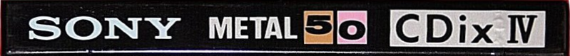 Compact Cassette Sony CDix IV 50 "C-50CDX4" Type IV Metal 1991 Japan