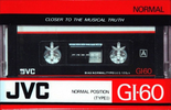 Compact Cassette JVC GI 60 "G1-60" Type I Normal 1988 North America