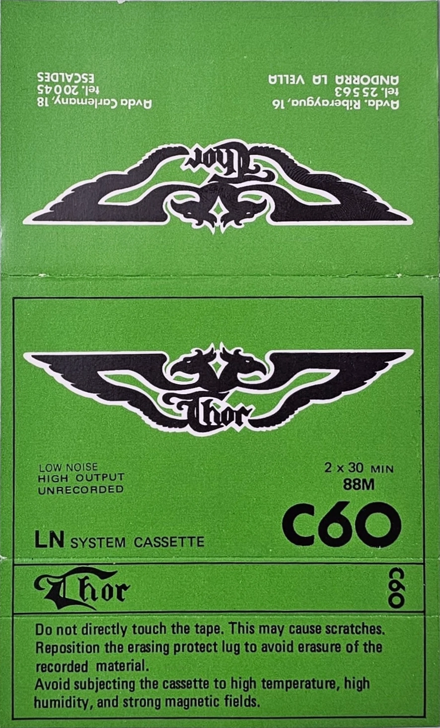 Compact Cassette Thor 60 Type I Normal Andorra