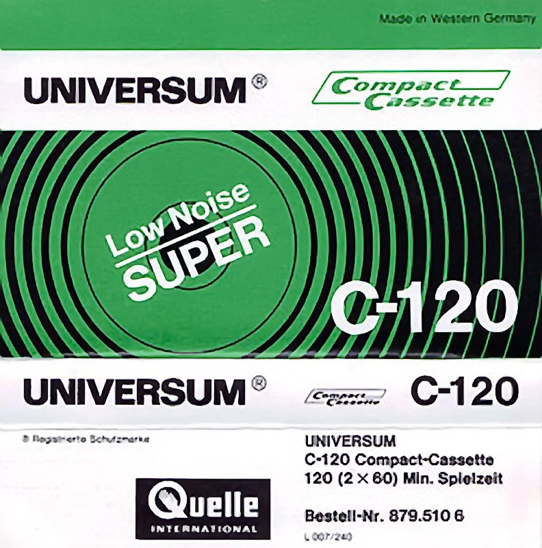 Compact Cassette Universum Super 120 Type I Normal 1976 Europe
