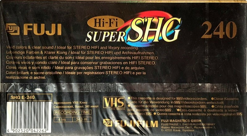 VHS, Video Home System:  Fuji - SHG 240