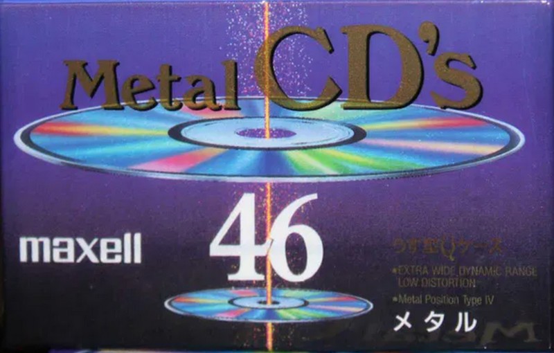 Compact Cassette Maxell Metal CD's 46 "MCDS-46" Type IV Metal 1992 Japan