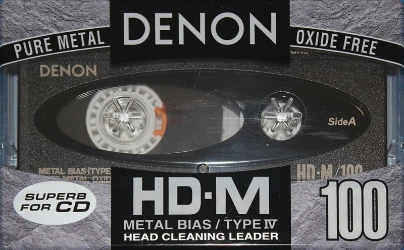 Compact Cassette Denon HD-M 100 "HD-M100TE" Type IV Metal 1994 Europe, North America