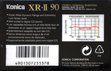 Compact Cassette Konica XR 90 "XR-II" Type II Chrome 1990 Europe