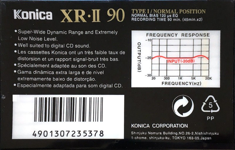 Compact Cassette:  Konica - XR-II 90