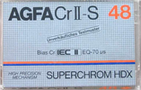 Compact Cassette AGFA Superchrom HDX 48 "Cr II-S" Type II Chrome 1982 Europe