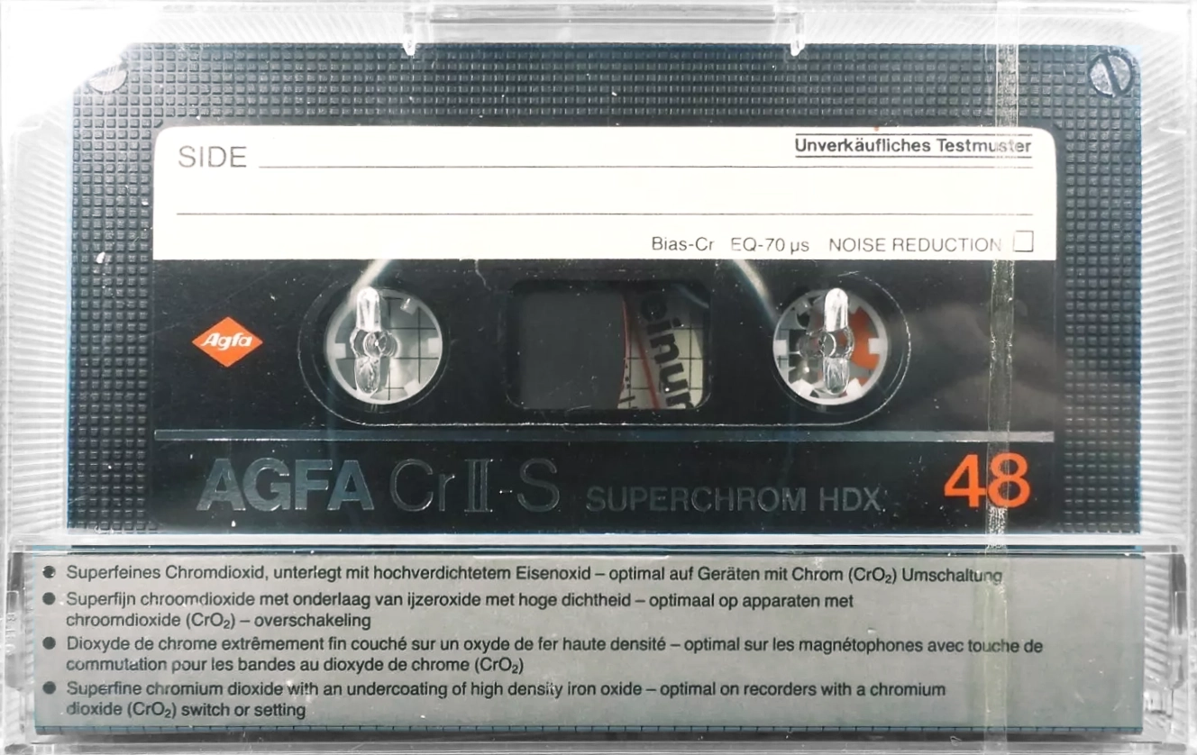 Compact Cassette AGFA Superchrom HDX 48 "Cr II-S" Type II Chrome 1982 Europe